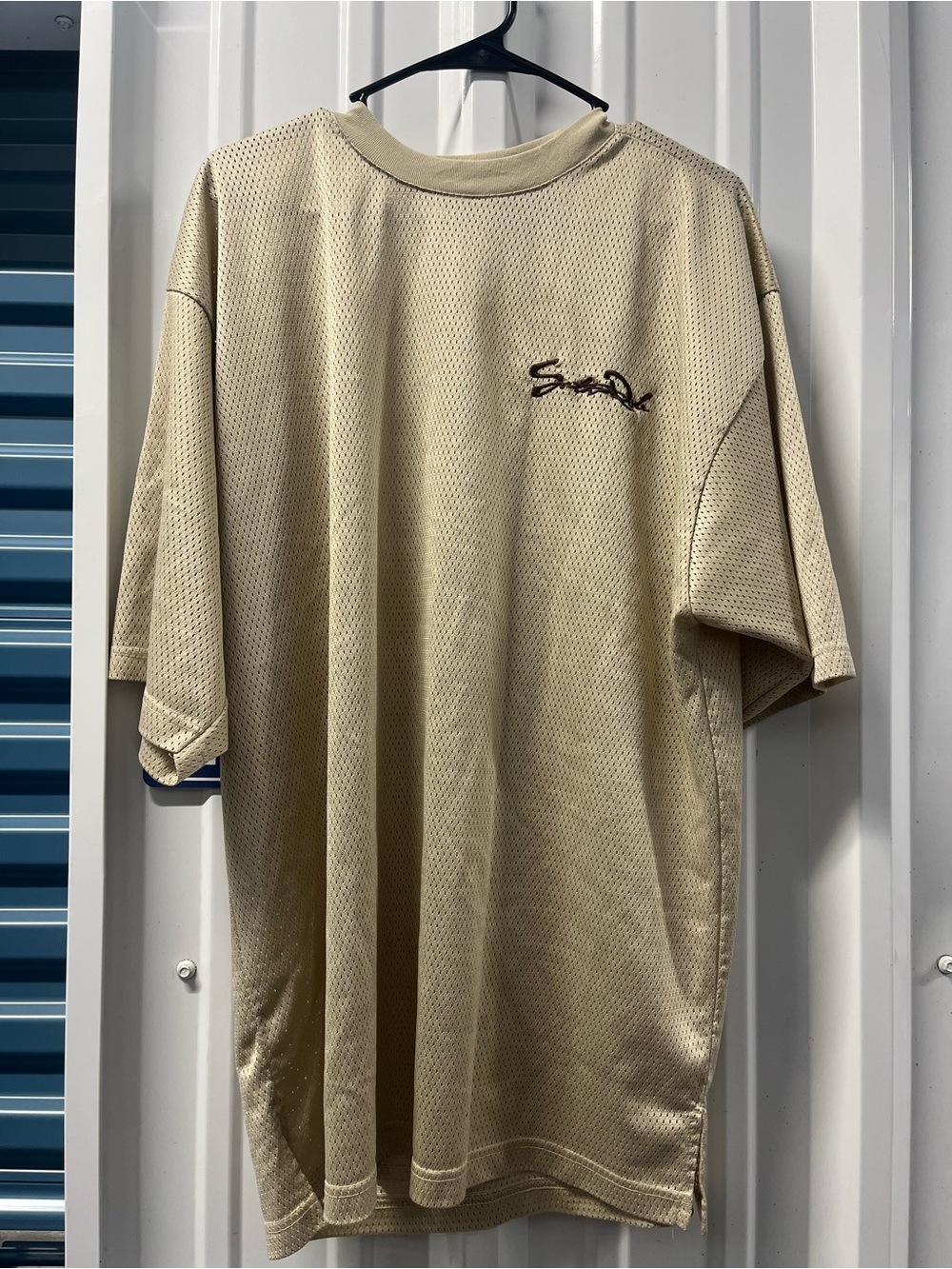 South Pole Beige Mesh Short Sleeve Tee with Embroidered Logo